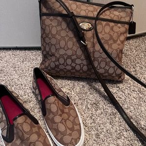 Authentic Coach Crossbody and slides